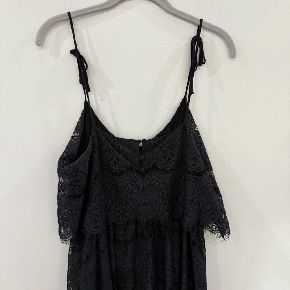 Sezane Dress Nova Midi Lace in Black - Picture 4 of 9